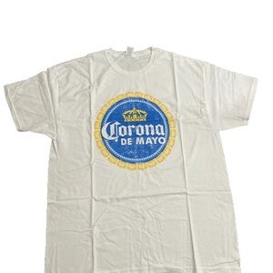 (2) NEW Corona Beer Men's Size XL White Short Sleeve T-Shirts